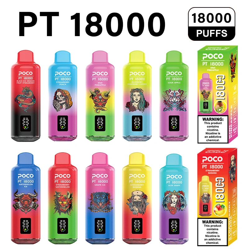 Poco PT 18000 Puffs Digital Screen Wholesale Disposable Vape EU Warehouse Pod Puff 18k Minimum Order 50pcs