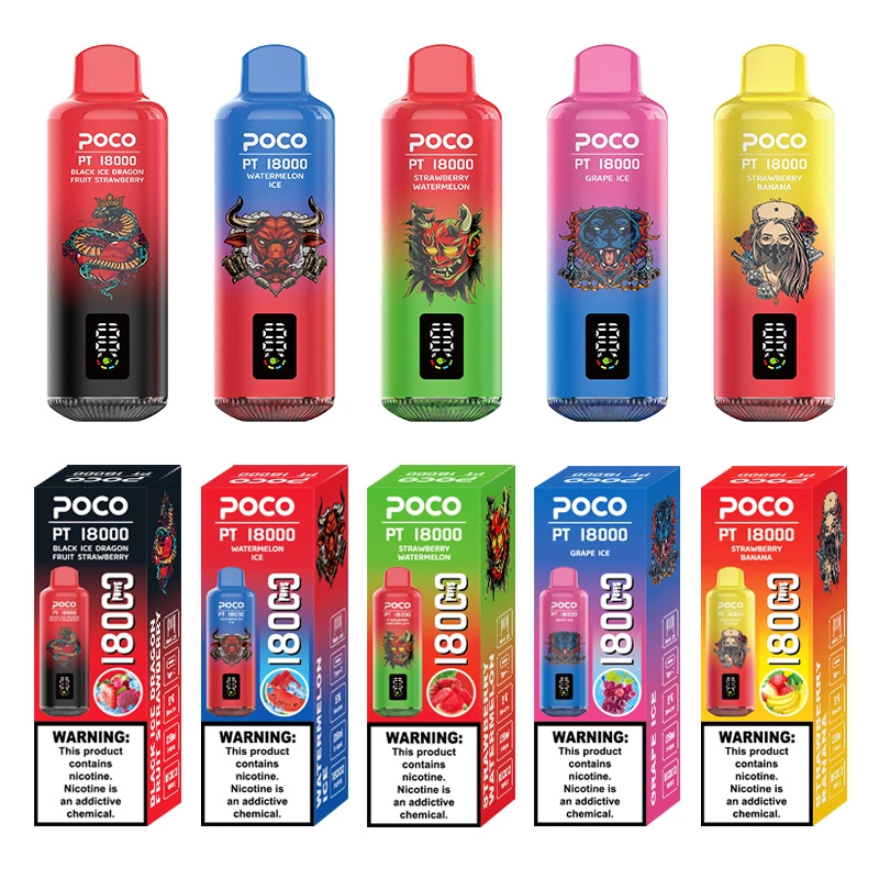 Poco PT 18000 Puffs Digital Screen Wholesale Disposable Vape EU Warehouse Pod Puff 18k Minimum Order 50pcs