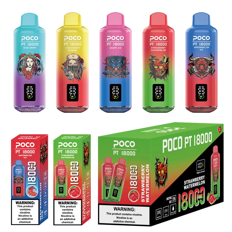 Poco PT 18000 Puffs Digital Screen Wholesale Disposable Vape EU Warehouse Pod Puff 18k Minimum Order 50pcs