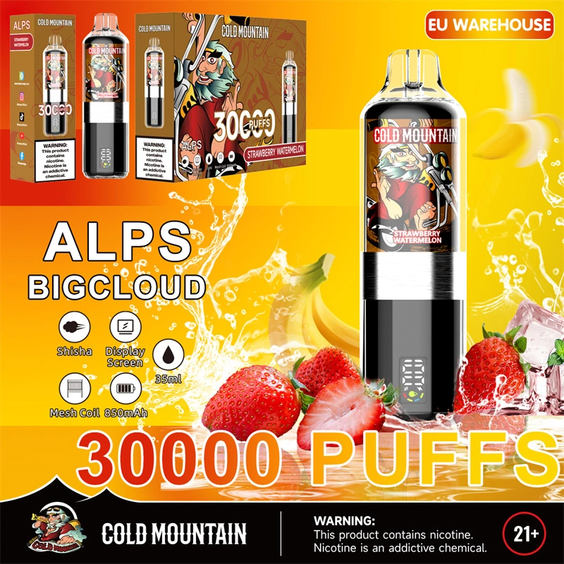 Feemo Cold Mountain 30000 Puffs Alps Smart Screen Display Puff 30k Wholesale Disposable Vape EU Warehouse Electronic Cigarette DTL Shisha Flavors