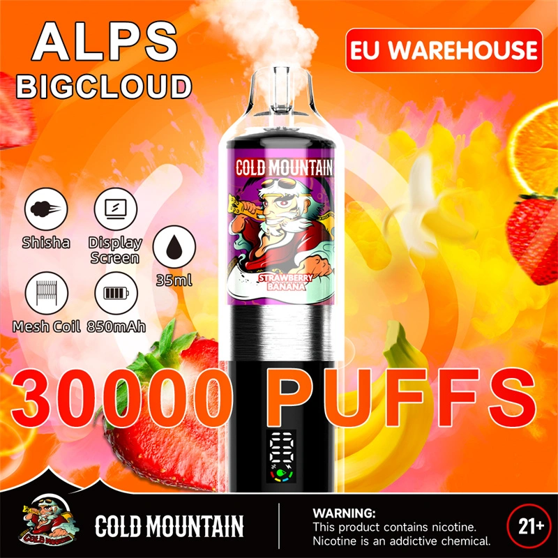 Feemo Cold Mountain 30000 Puffs Alps Smart Screen Display Puff 30k Wholesale Disposable Vape EU Warehouse Electronic Cigarette DTL Shisha Flavors