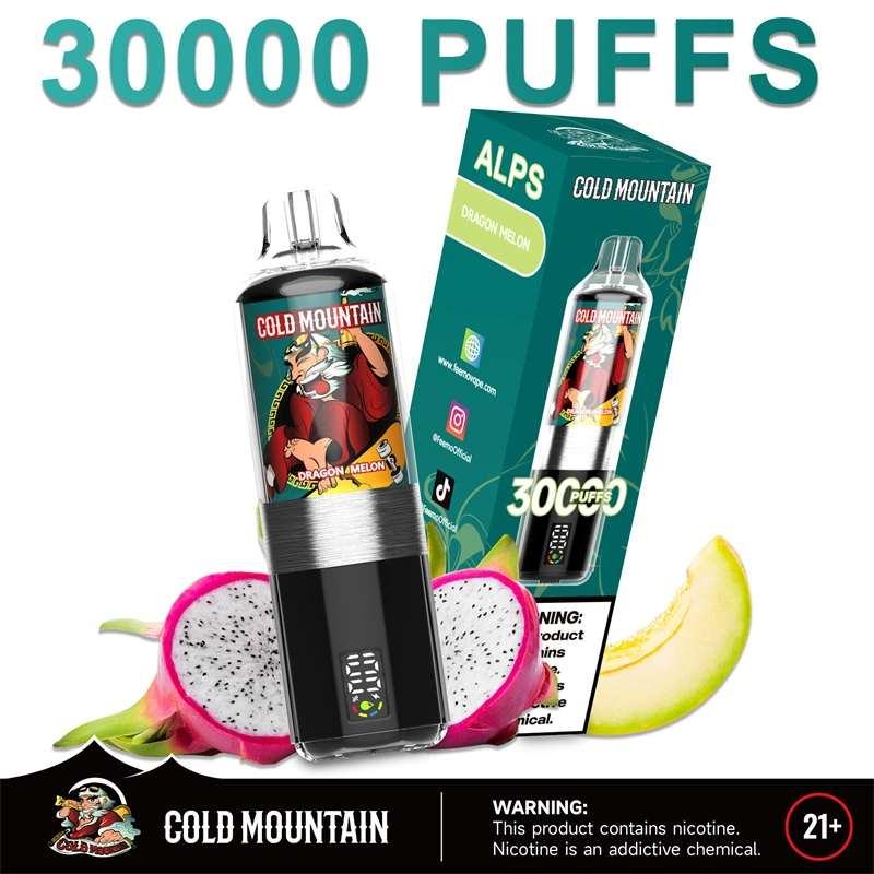 Cold Mountain 30000 Puffs Alps Smart Screen Display Puff 30k Wholesale Disposable Vape EU Warehouse Electronic Cigarette DTL Shisha Flavors