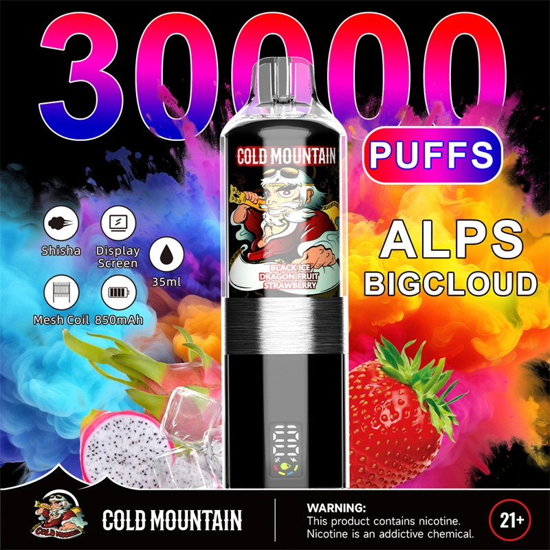 Feemo Cold Mountain 30000 Puffs Alps Smart Screen Display Puff 30k Wholesale Disposable Vape EU Warehouse Electronic Cigarette DTL Shisha Flavors