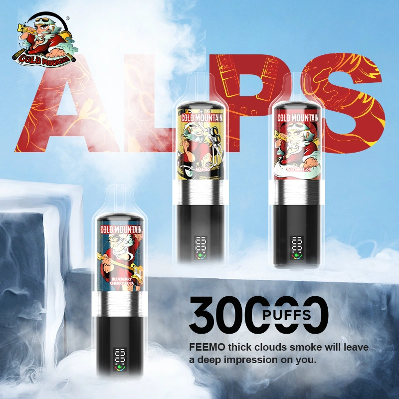 Cold Mountain 30000 Puffs Alps Smart Screen Display Puff 30k Wholesale Disposable Vape EU Warehouse Electronic Cigarette DTL Shisha Flavors