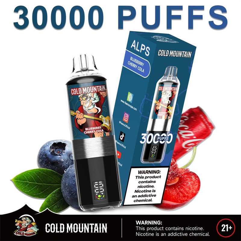 Feemo Cold Mountain 30000 Puffs Alps Smart Screen Display Puff 30k Wholesale Disposable Vape EU Warehouse Electronic Cigarette DTL Shisha Flavors