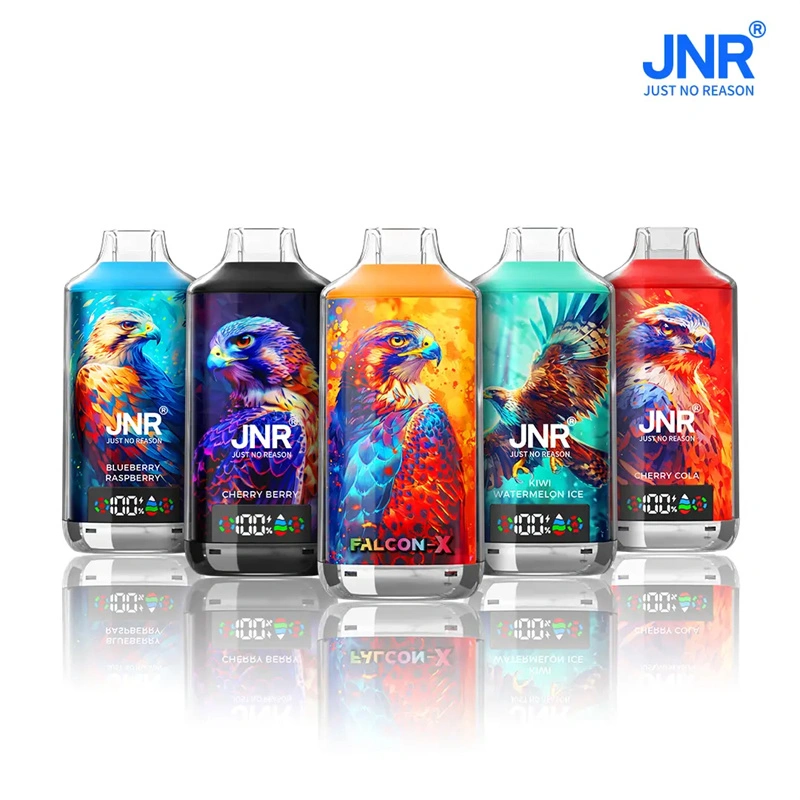 JNR Falcon X 18000 Puffs LED Digital Display Wholesale Disposable Vape Puff 18k Electronic Cigarette Dual Mesh Adjustable Airflow