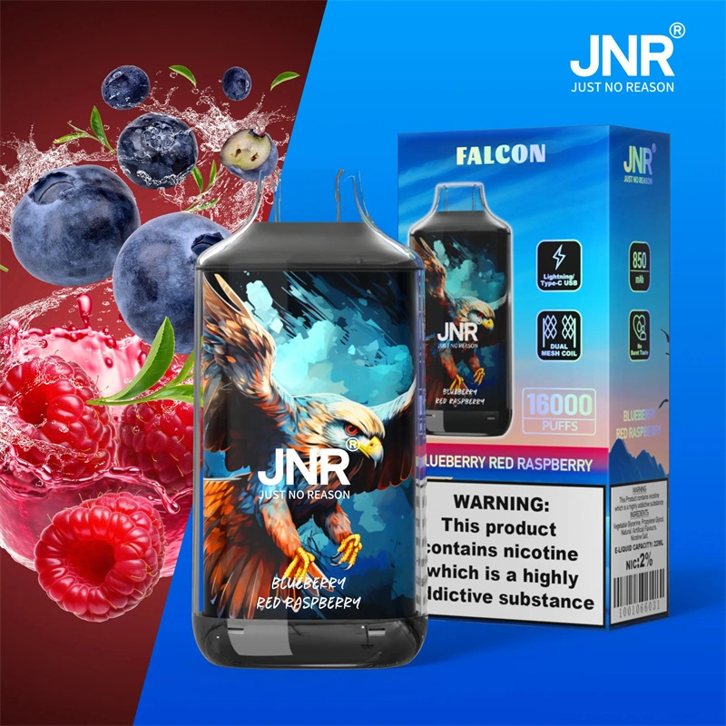 JNR Falcon 16000 Puffs Wholesale Disposable Vape Puff 16k Electronic Cigarette Dual Mesh Adjustable Airflow