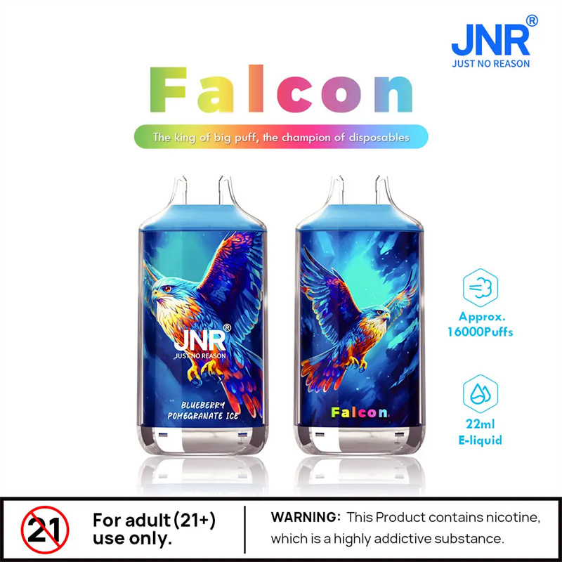 JNR Falcon 16000 Puffs Wholesale Disposable Vape Puff 16k Electronic Cigarette Dual Mesh Adjustable Airflow