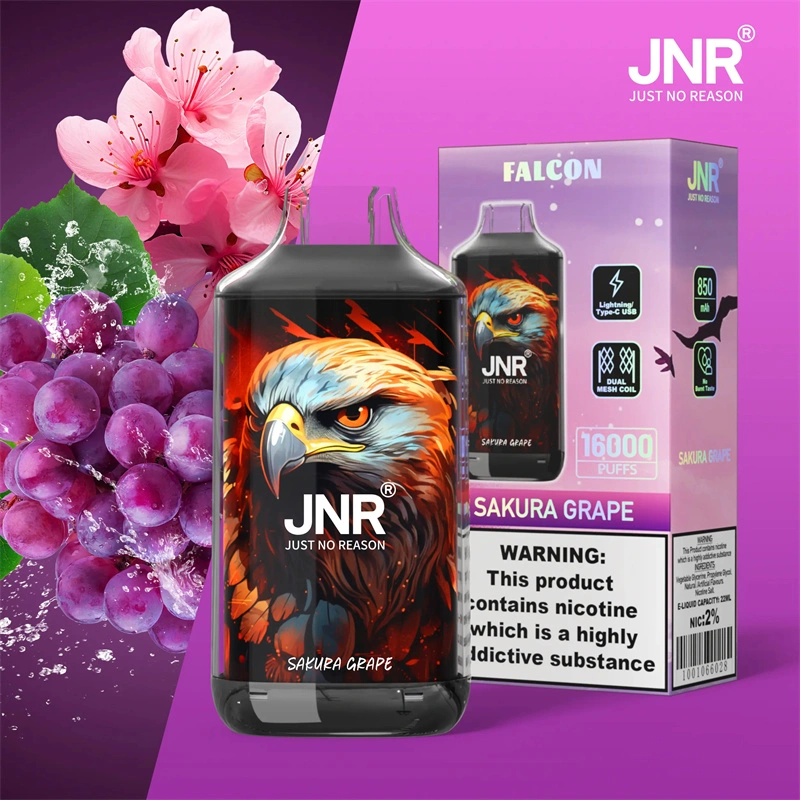 JNR Falcon 16000 Puffs Wholesale Disposable Vape Puff 16k Electronic Cigarette Dual Mesh Adjustable Airflow