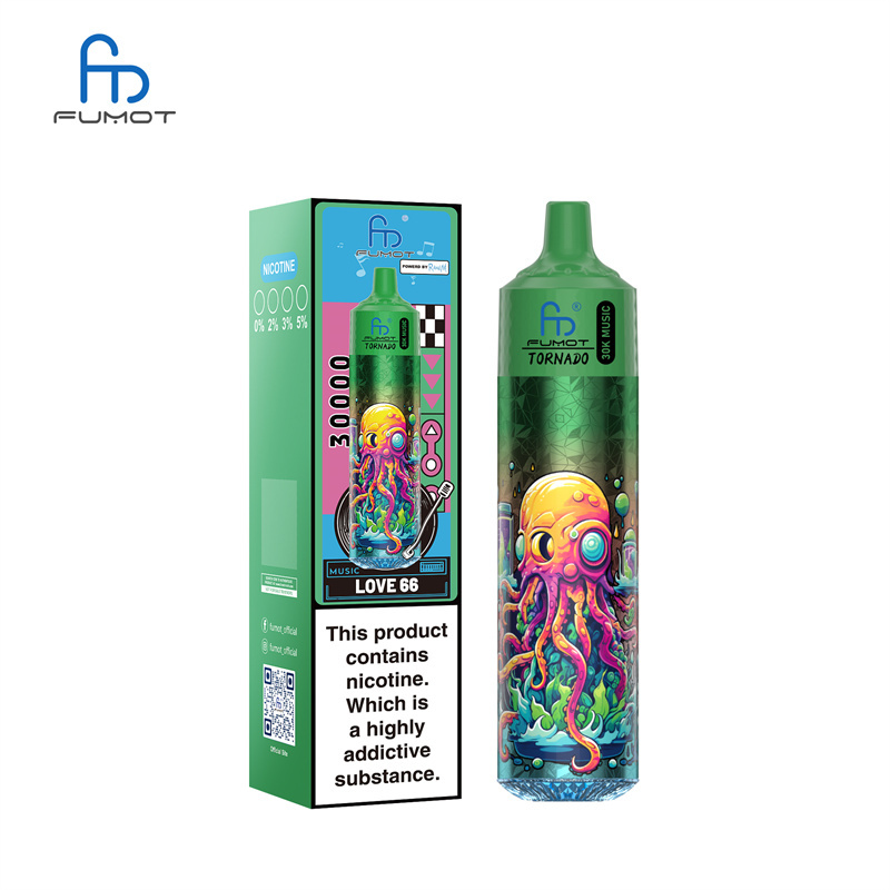 Fumot Randm Tornado 30000 Puffs Music Wholesale Disposable Vape Puff 30k Electronic Cigarette LED Light