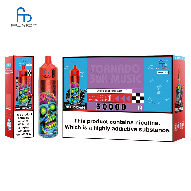 Fumot Randm Tornado 30000 Puffs Music Wholesale Disposable Vape Puff 30k Electronic Cigarette LED Light
