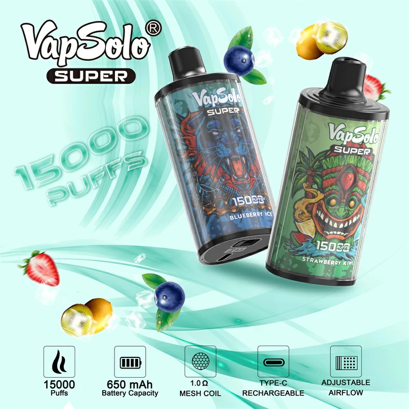 Vapsolo Super 15000 Puffs Wholesale Disposable Vape Puff 15k Electronic Cigarette Adjustable Airflow