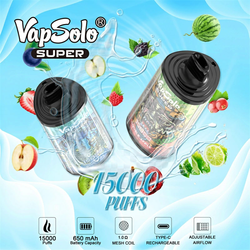 Vapsolo Super 15000 Puffs Wholesale Disposable Vape Puff 15k Electronic Cigarette Adjustable Airflow