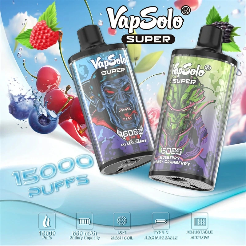 Vapsolo Super 15000 Puffs Wholesale Disposable Vape Puff 15k Electronic Cigarette Adjustable Airflow