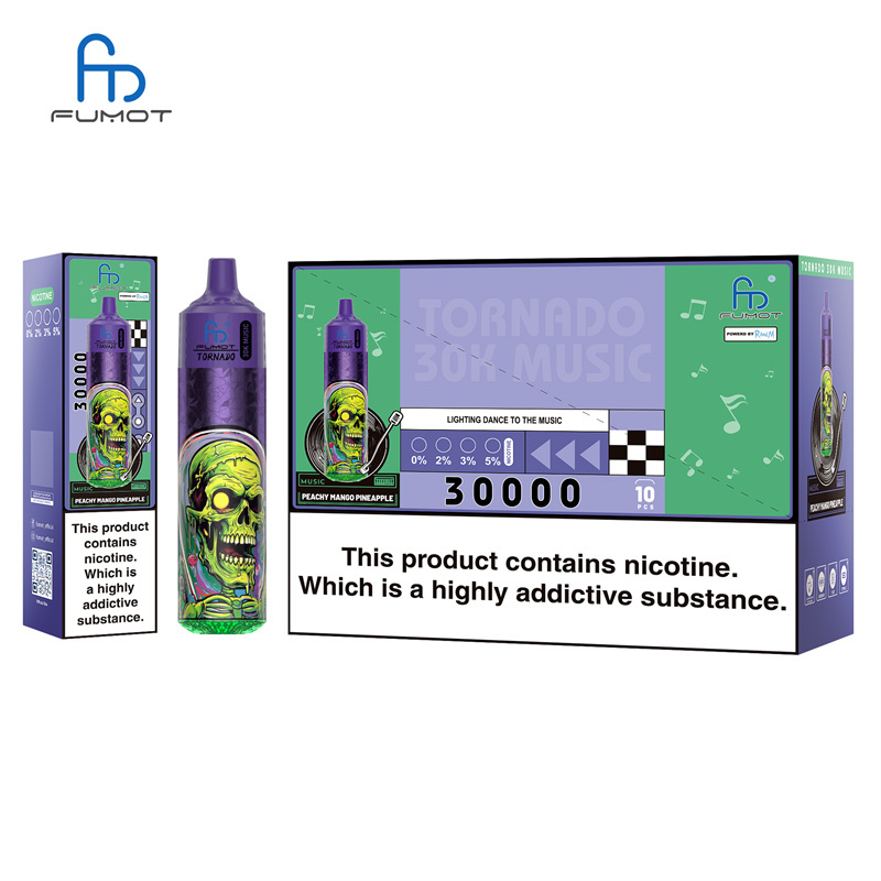 Fumot Randm Tornado 30000 Puffs Music Wholesale Disposable Vape Puff 30k Electronic Cigarette LED Light