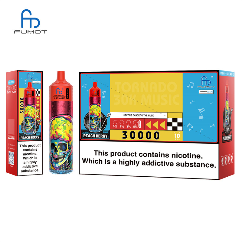 Fumot Randm Tornado 30000 Puffs Music Wholesale Disposable Vape Puff 30k Electronic Cigarette LED Light