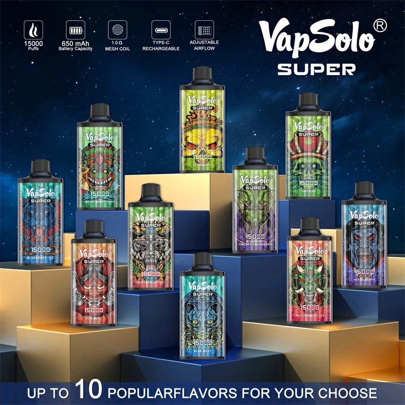 Vapsolo Super 15000 Puffs Wholesale Disposable Vape Puff 15k Electronic Cigarette Adjustable Airflow