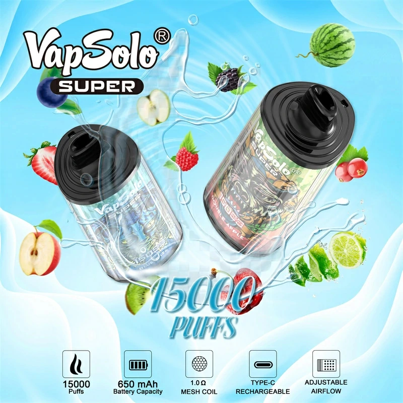 Vapsolo Super 15000 Puffs Wholesale Disposable Vape Puff 15k Electronic Cigarette Adjustable Airflow