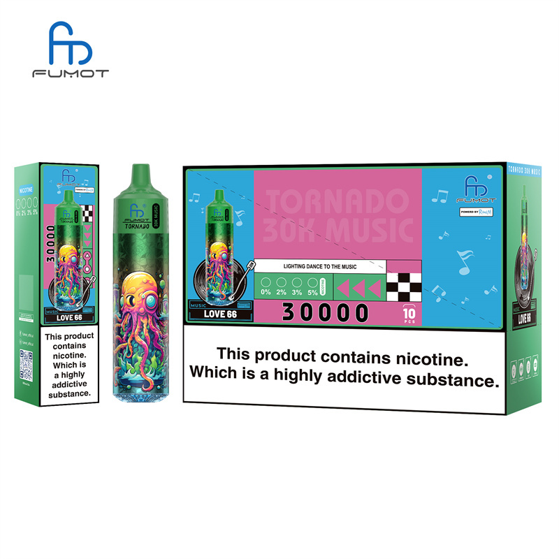 Fumot Randm Tornado 30000 Puffs Music Wholesale Disposable Vape Puff 30k Electronic Cigarette LED Light