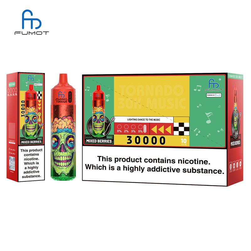 Fumot Randm Tornado 30000 Puffs Music Wholesale Disposable Vape Puff 30k Electronic Cigarette LED Light