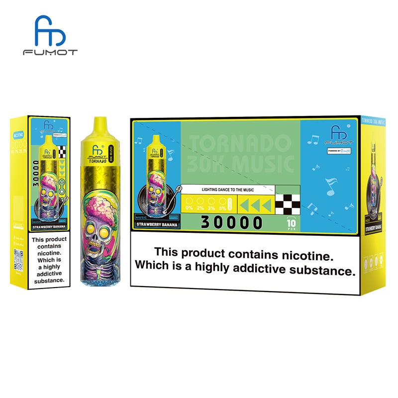Fumot Randm Tornado 30000 Puffs Music Wholesale Disposable Vape Puff 30k Electronic Cigarette LED Light