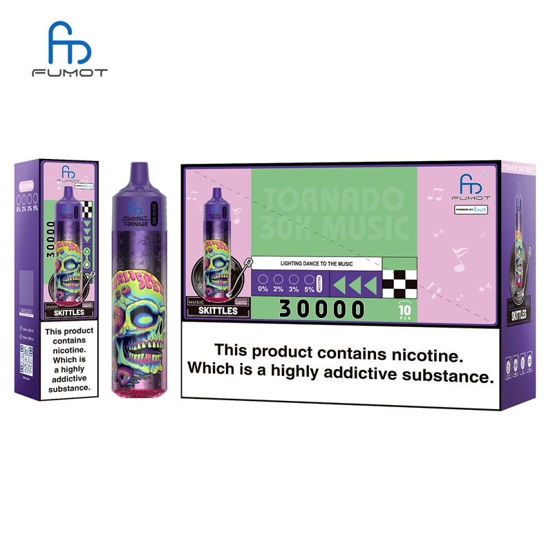 Fumot Randm Tornado 30000 Puffs Music Wholesale Disposable Vape Puff 30k Electronic Cigarette LED Light