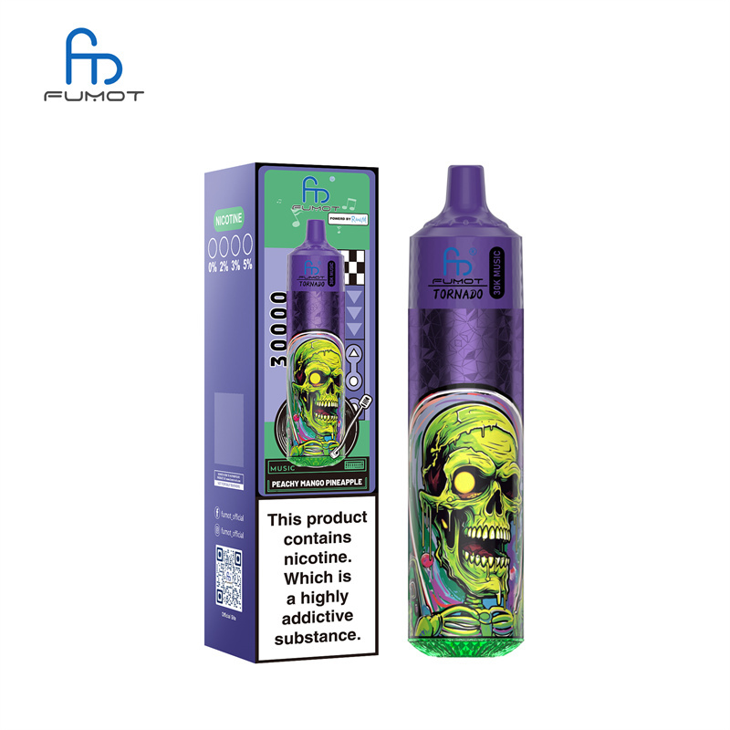 Fumot Randm Tornado 30000 Puffs Music Wholesale Disposable Vape Puff 30k Electronic Cigarette LED Light
