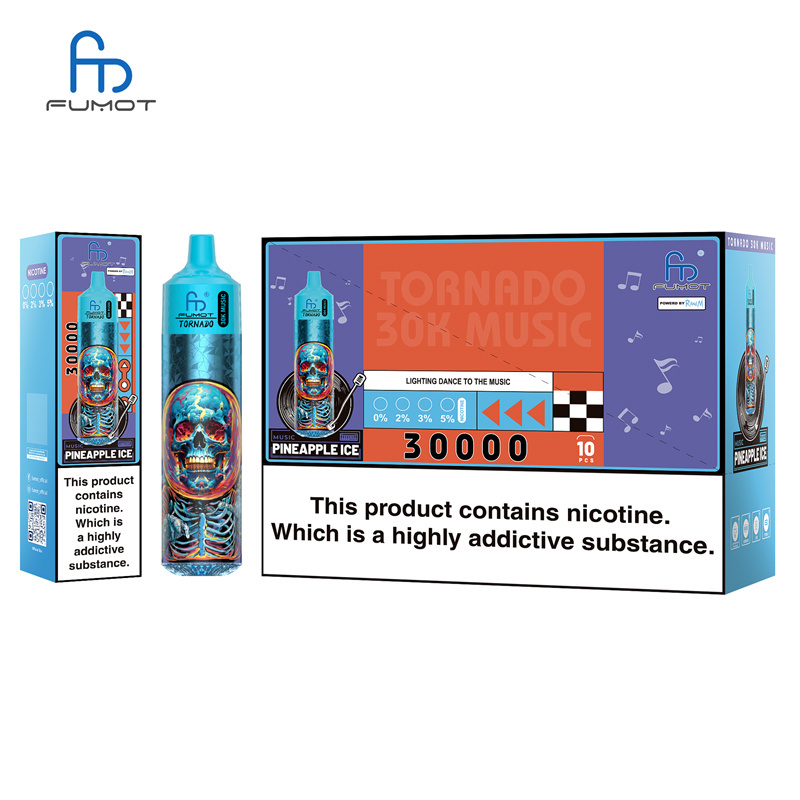Fumot Randm Tornado 30000 Puffs Music Wholesale Disposable Vape Puff 30k Electronic Cigarette LED Light