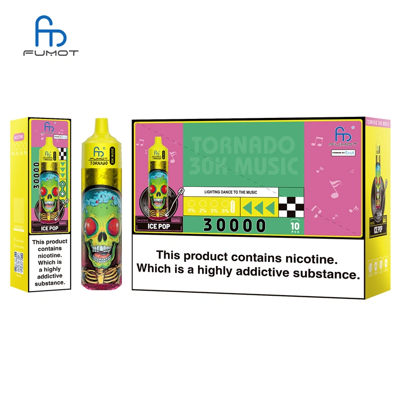 Fumot Randm Tornado 30000 Puffs Music Wholesale Disposable Vape Puff 30k Electronic Cigarette LED Light