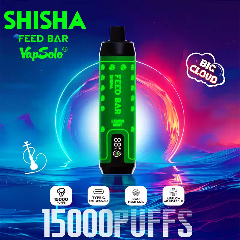Vapsolo Feer Bar Shisha 15000 Puffs Smart Screen Wholesale Disposable Vape Puff 18k Electronic Cigarette Adjustable Airflow