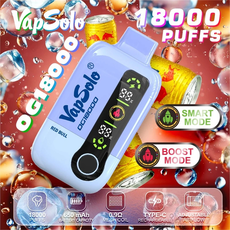 Vapsolo DG 18000 Puffs Smart Screen Wholesale Disposable Vape Puff 18k Electronic Cigarette Adjustable Airflow Dual Mode