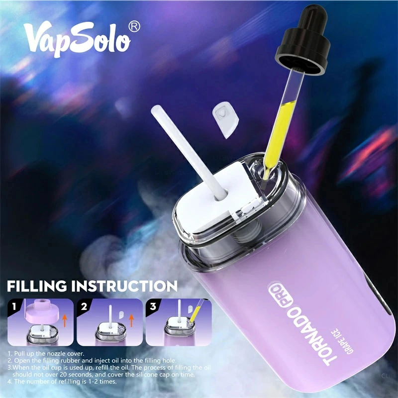 Vapsolo Tornado Pro 12000 Puffs Smart Screen Puff 12k Wholesale Disposable Vape Electronic Cigarette Adjustable Airflow