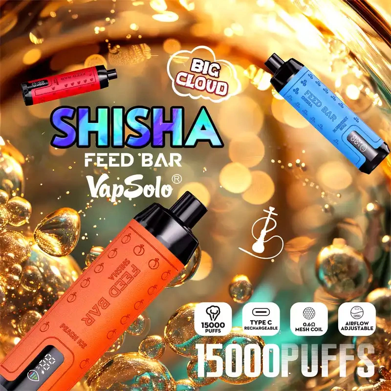 Vapsolo Feer Bar Shisha 15000 Puffs Smart Screen Wholesale Disposable Vape Puff 18k Electronic Cigarette Adjustable Airflow