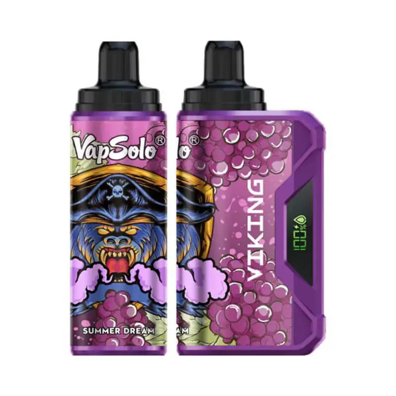 EU Warehouse Vapsolo Viking 12000 Puffs LCD Screen Puff 12k Wholesale Disposable Vape Electronic Cigarette Adjustable Airflow