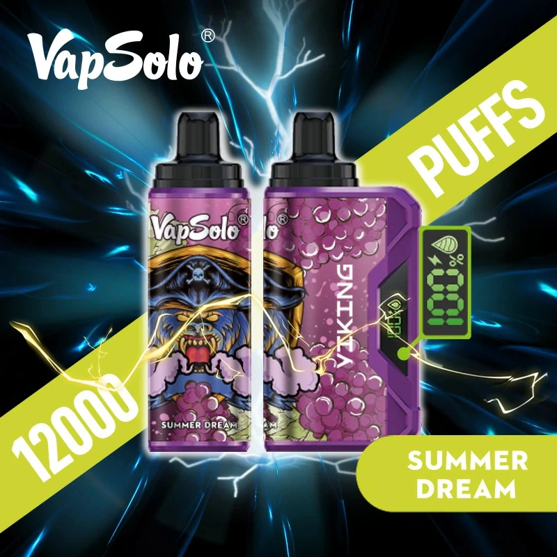 Vapsolo Viking 12000 Puffs LCD Screen Puff 12k Wholesale Disposable Vape Electronic Cigarette Adjustable Airflow