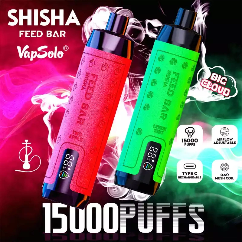 Vapsolo Feer Bar Shisha 15000 Puffs Smart Screen Wholesale Disposable Vape Puff 18k Electronic Cigarette Adjustable Airflow