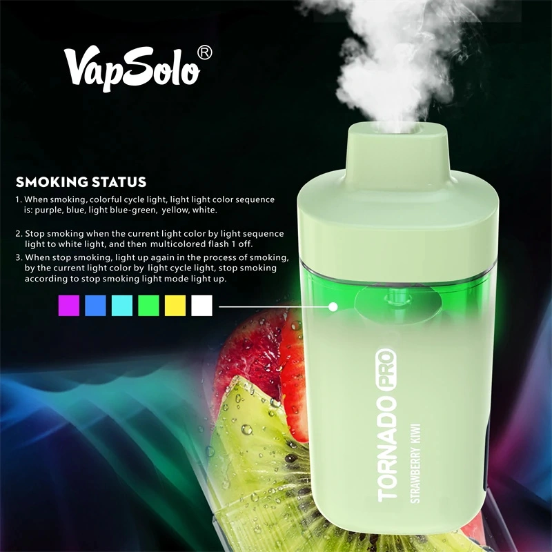 Vapsolo Tornado Pro 12000 Puffs Smart Screen Puff 12k Wholesale Disposable Vape Electronic Cigarette Adjustable Airflow