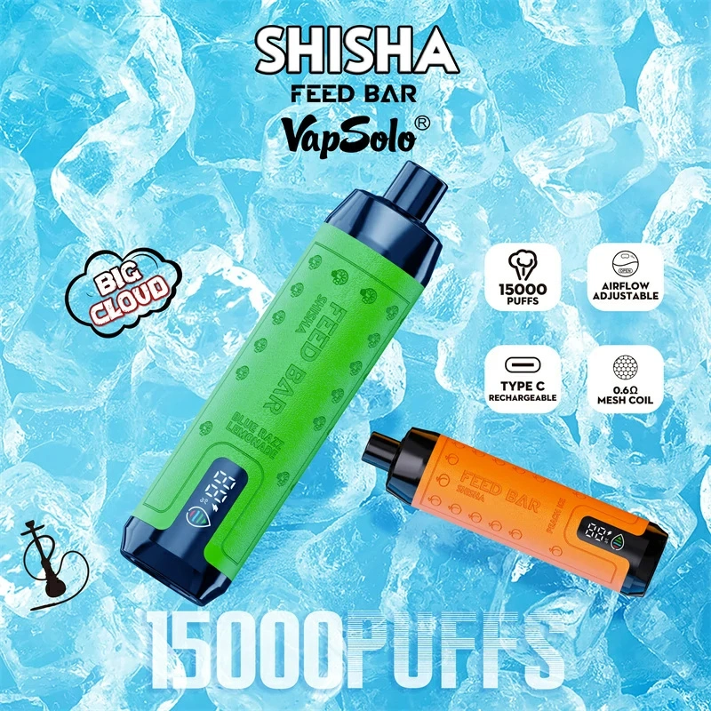 Vapsolo Feer Bar Shisha 15000 Puffs Smart Screen Wholesale Disposable Vape Puff 18k Electronic Cigarette Adjustable Airflow