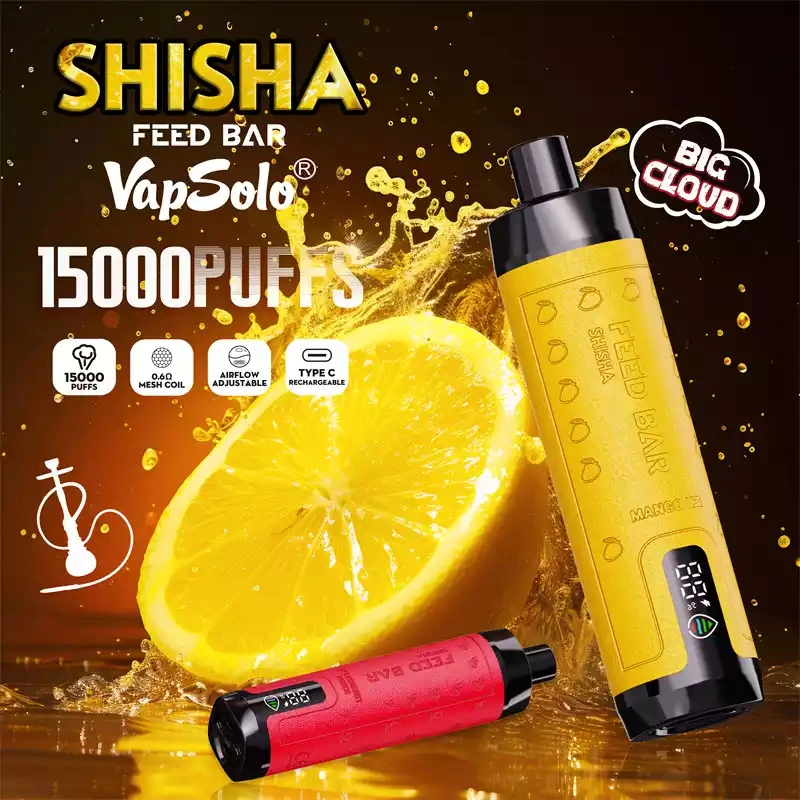 Vapsolo Feer Bar Shisha 15000 Puffs Smart Screen Wholesale Disposable Vape Puff 18k Electronic Cigarette Adjustable Airflow
