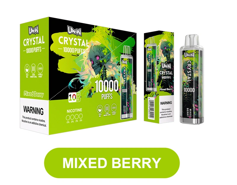 Uwin Crystal 10000 Puffs Wholesale Disposable Vape Puff 10k Electronic Cigarette RGB Lights