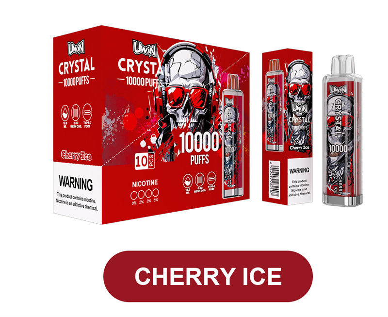 Uwin Crystal 10000 Puffs Wholesale Disposable Vape Puff 10k Electronic Cigarette RGB Lights
