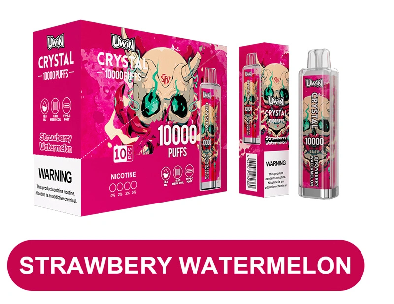 Uwin Crystal 10000 Puffs Wholesale Disposable Vape Puff 10k Electronic Cigarette RGB Lights