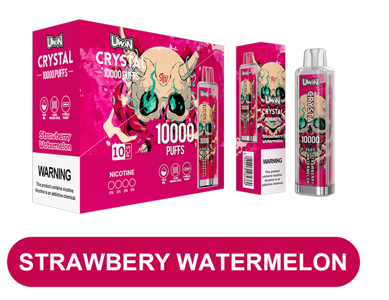 Uwin Crystal 10000 Puffs Wholesale Disposable Vape Puff 10k Electronic Cigarette RGB Lights