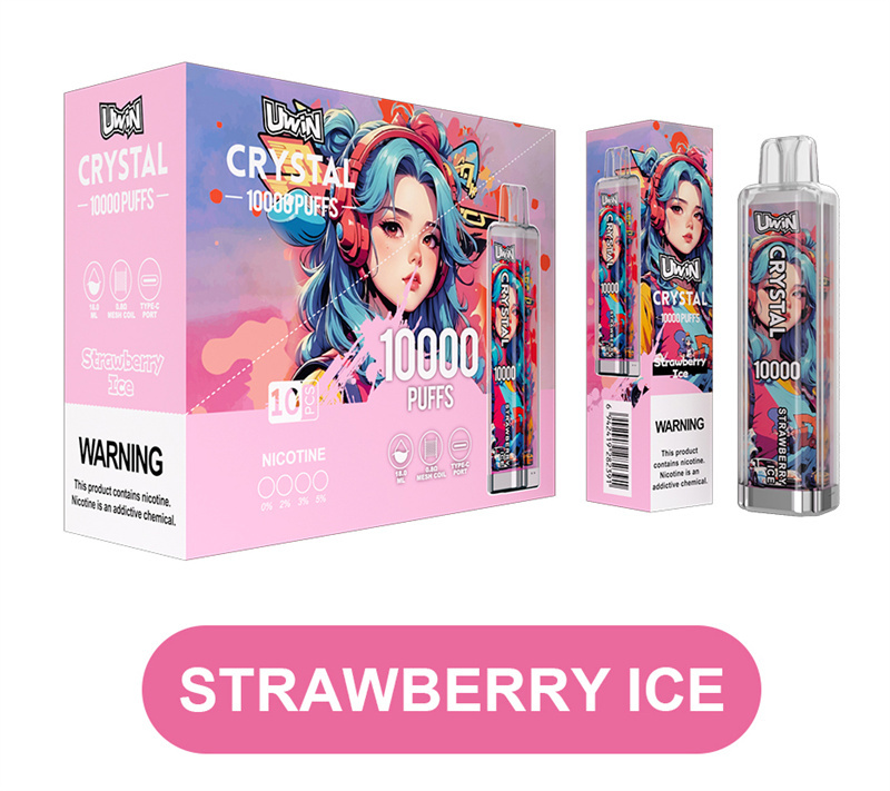Uwin Crystal 10000 Puffs Wholesale Disposable Vape Puff 10k Electronic Cigarette RGB Lights