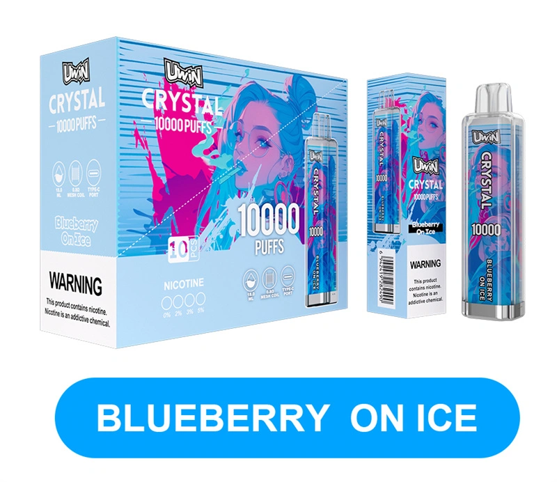 Uwin Crystal 10000 Puffs Wholesale Disposable Vape Puff 10k Electronic Cigarette RGB Lights