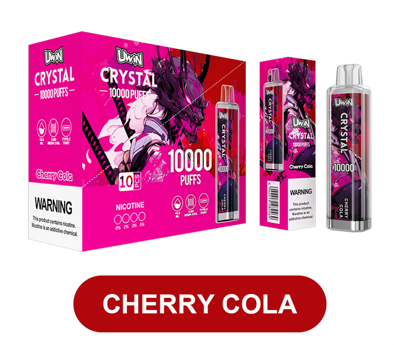 Uwin Crystal 10000 Puffs Wholesale Disposable Vape Puff 10k Electronic Cigarette RGB Lights