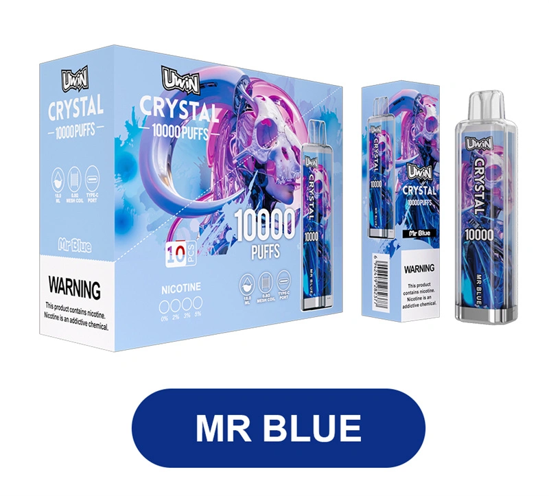 Uwin Crystal 10000 Puffs Wholesale Disposable Vape Puff 10k Electronic Cigarette RGB Lights