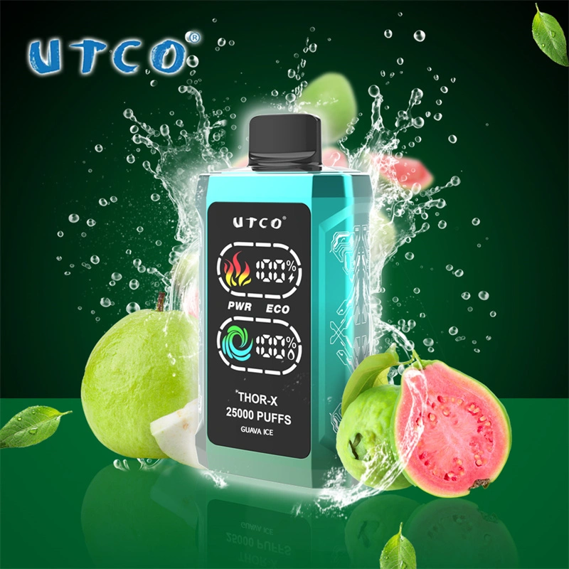 UTCO Thor-X 25000 Puffs Smart Screen Wholesale Vape Disposable E Cigarettes 25ml Refillable Pod 550mah Rechargeable 0% 2% 3% 5% Puff 25k Vaper Minimum Order 100pcs