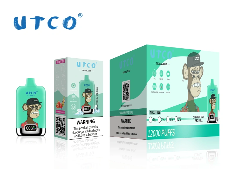 EU Warehouse UTCO Tornado Digital Box 12000 Puffs Wholesale Disposable Vape E Cigarettes Puff 12k Prefilled Pod
