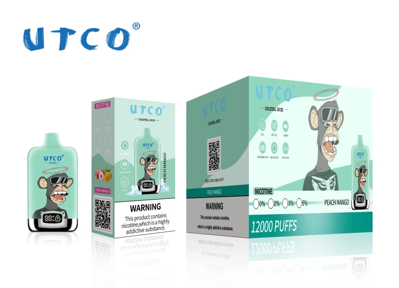 EU Warehouse UTCO Tornado Digital Box 12000 Puffs Wholesale Disposable Vape E Cigarettes Puff 12k Prefilled Pod